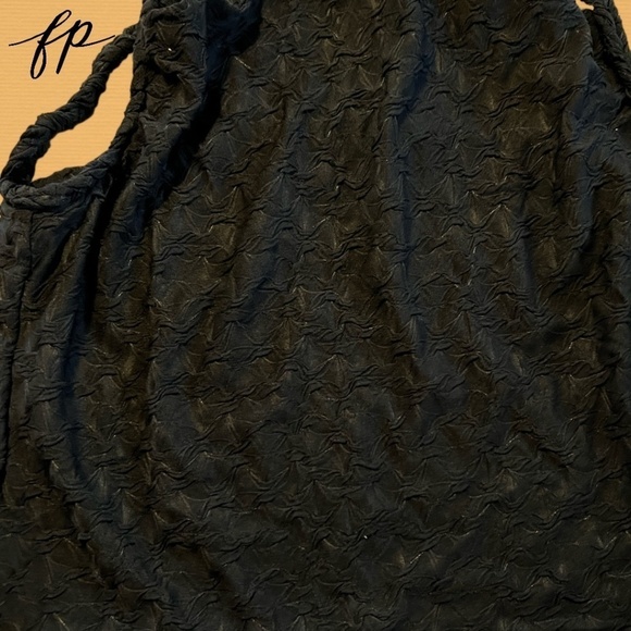 FREE PEOPLE Mykonos Jacquard Cowl Neck Braided Strap Drapey Open Back Tank Top - Picture 12 of 12